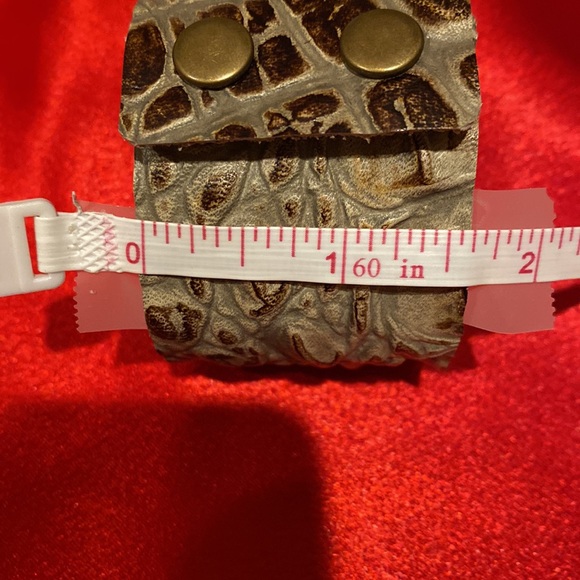 Made🇺🇸Croc Leather Cuff Bracelet - Picture 3 of 3